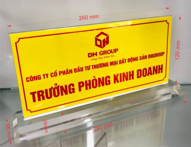 Biểu chức danh in mica