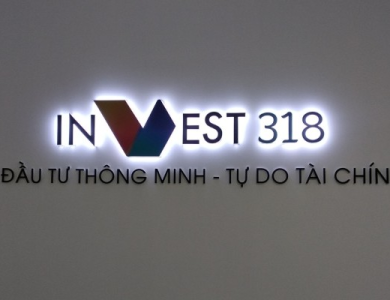 Gia công chữ dán tường bằng mica cho văn phòng , công ty