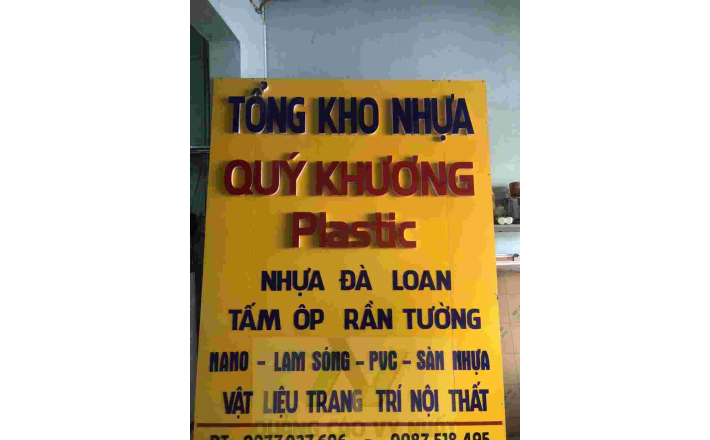 bảng hiệu chữ nỗi 3D bằng mica
