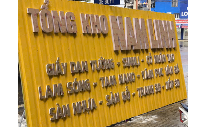 bảng hiệu chữ nỗi 3D bằng mica