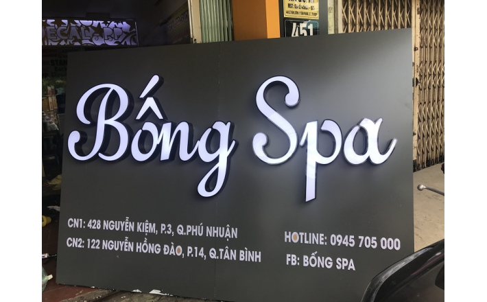 bảng hiệu chữ nỗi 3D bằng mica